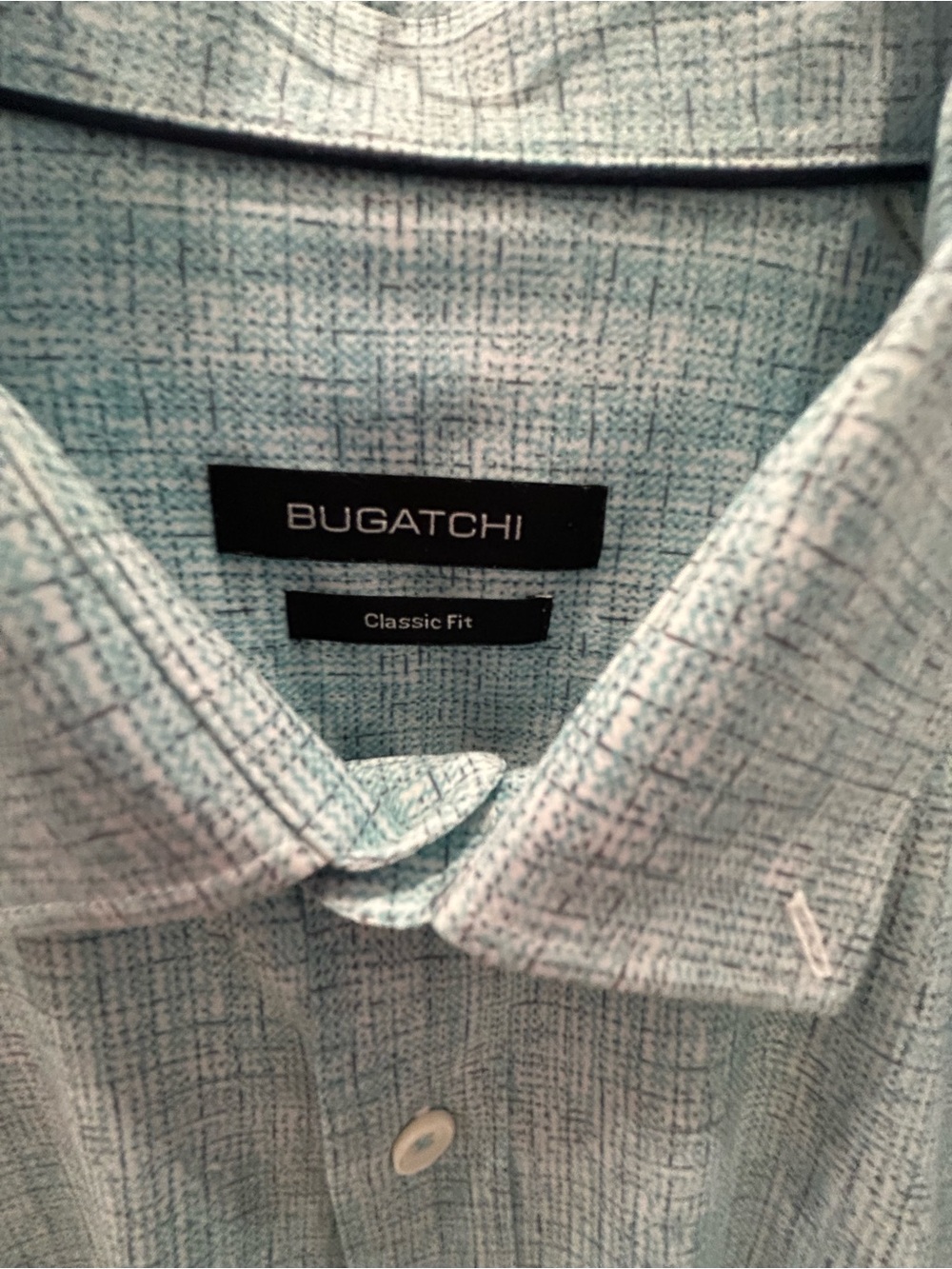 Bugatchi Men's Light Blue Textured Button-Down Shirt